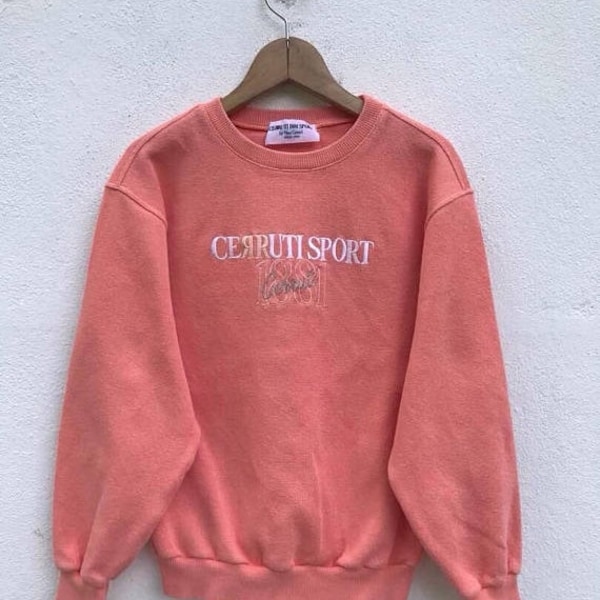 Vintage Cerruti 1881 Sport Sweatshirt Spell Out Cerruti Casual Sweater Swag Hip Hop Fasion Cerruti jacket TTS XS (Refer Measurement)