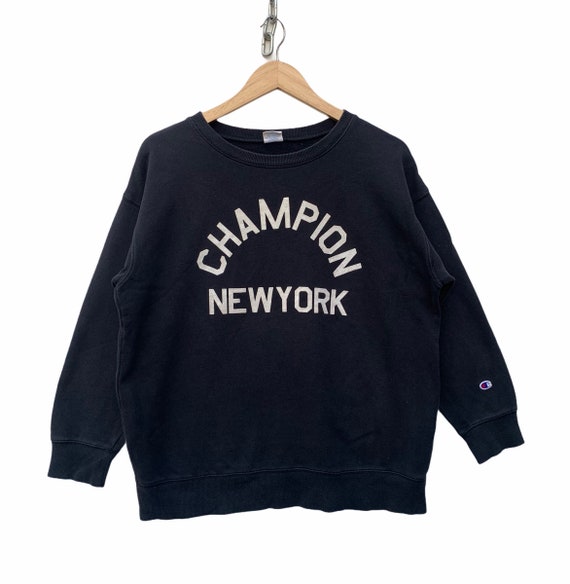 Vintage 90s Champion Women Sweatshirt Streetwear Swag Hip Hop Champion New York Women Sweater Large Refer Measurement Etsy UK