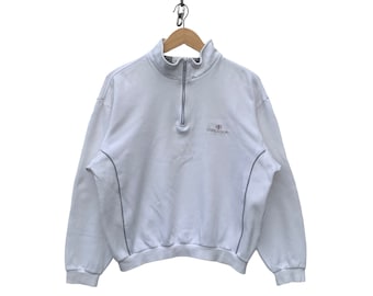 Sudadera deportiva vintage Cerutti de cuello redondo, chaqueta con logo grande, sudadera de diseñador italiano, talla L (consultar medidas)