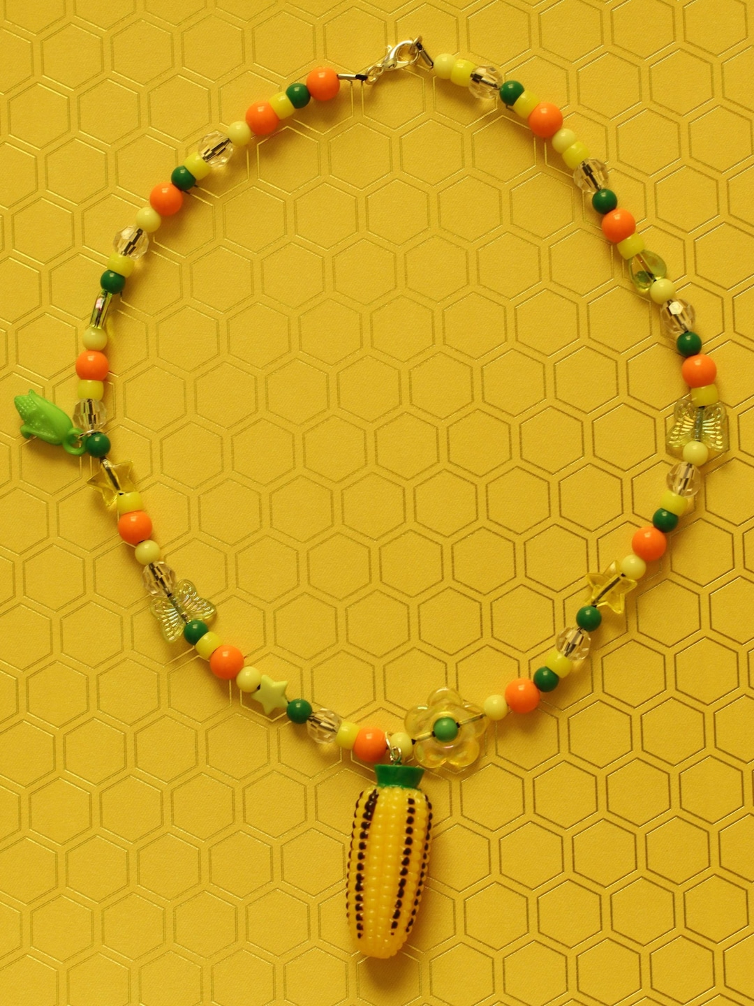 Corn on the Cob - Beaded Mismatched Necklace - Etsy