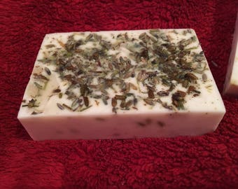 2 - Lavender Shea Butter Soaps with Lavender Seeds