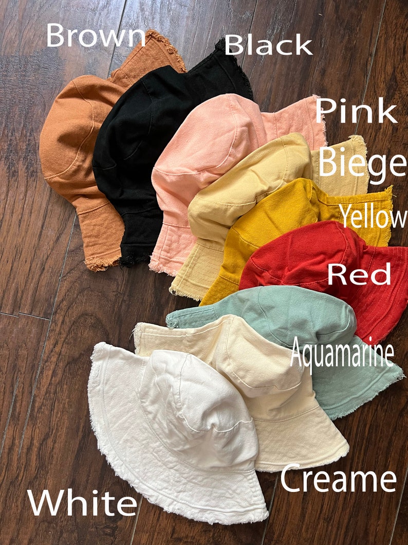 Summer Hat For Woman Wide Brim Sun Hat White Bucket Hat Beach Cap Hats For Women Cotton woman hat Vacation gift hat image 9