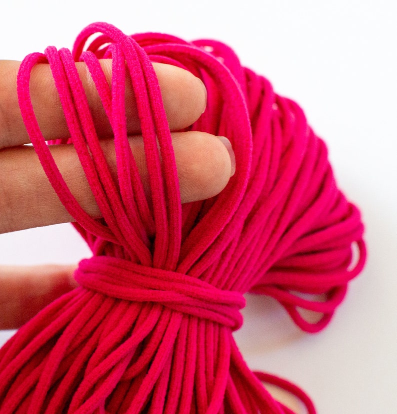 10 Yard Super Soft Elastic Cord for Face Masks Black White 3mm Etsy