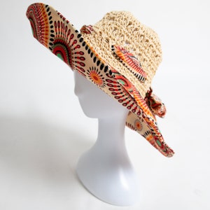 Cameroonian hat, Bamileke hat, Sun hat, Summer women's beach hat, Ankara hat, Cotton hat, Atoghu fabric, Toghu hat,Bamenda hat,Mother's day image 5