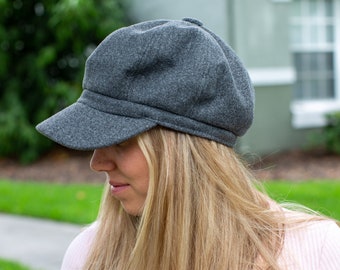 Newsboy Hat, Slouchy Newsboy Cap, Oversized Cotton Hat for Man/Women, Handmade Newsboy Cap Hat, Vintage Style