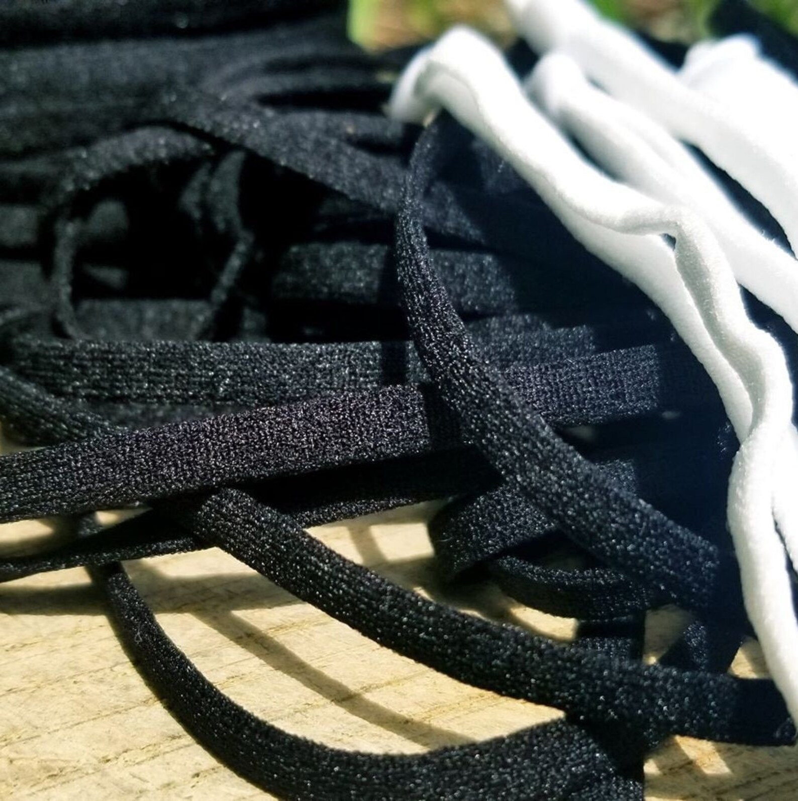1/4 inch Elastic Cord For Face Masks Black Or White 5mm Etsy