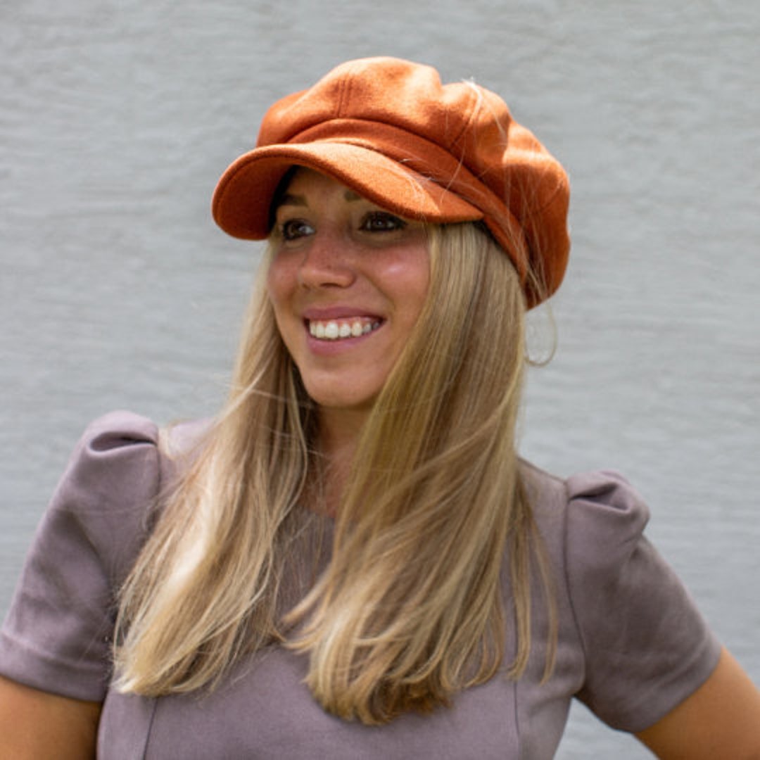 Womens Hat Wool Hat Newsboy Hat, Winter Hat, Crochet Hat, Vintage Hat