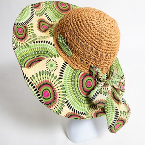 Cameroonian hat, Bamileke hat, Sun hat, Summer women's beach hat, Ankara hat, Cotton hat, Atoghu fabric, Toghu hat,Bamenda hat,Mother's day image 6
