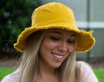 yellow Cotton woman hat  ,Beach panama hat Summer Hat , sun Hat , Women hat,  Hats For Women ,summer hat , Cotton Accessories Best Gift