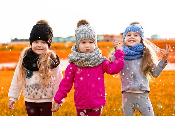 Ensemble Bonnet Et Gants D'hiver Pour Enfants En Bas Âge 2 Pièces Bonnet En  Tricot Doublé De Polaire Avec Moufles Pour Garçons Et Filles De 0 À 3 Ans