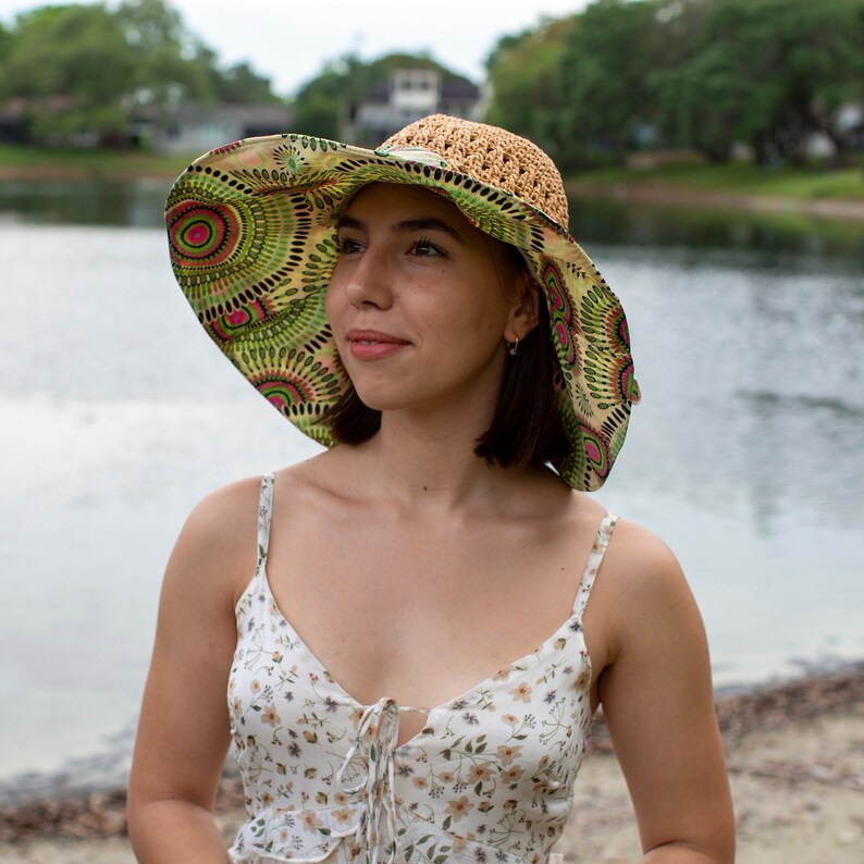 Cameroonian hat, Bamileke hat, Sun hat, Summer women's beach hat, Ankara hat, Cotton hat, Atoghu fabric, Toghu hat,Bamenda hat,Mother's day image 7