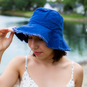 Boho peaky blinders hat, Royal blue hat, Hippie hats, Women's hats, Wide brim ladies hat, Bride sun hat, Sun protection hat, Designer hat Blue