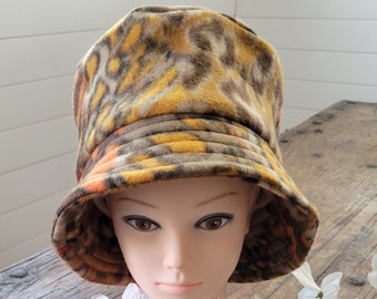 Speckled Fleece Bucket Hat/ Adult Bucket Hat/ Fleece Bucket Hat/ Bucket Hat/ Winter Hat