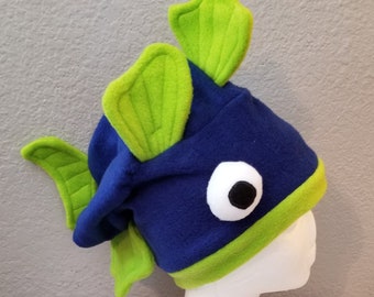Fish Hat/ Fish Fleece Hat/ Fish Slouch Hat/ Slouch Hat/ Fish Child Hat/ Fish Adult Hat/ Ocean fish Hat/ Sea animal Hat/ Sea Hat