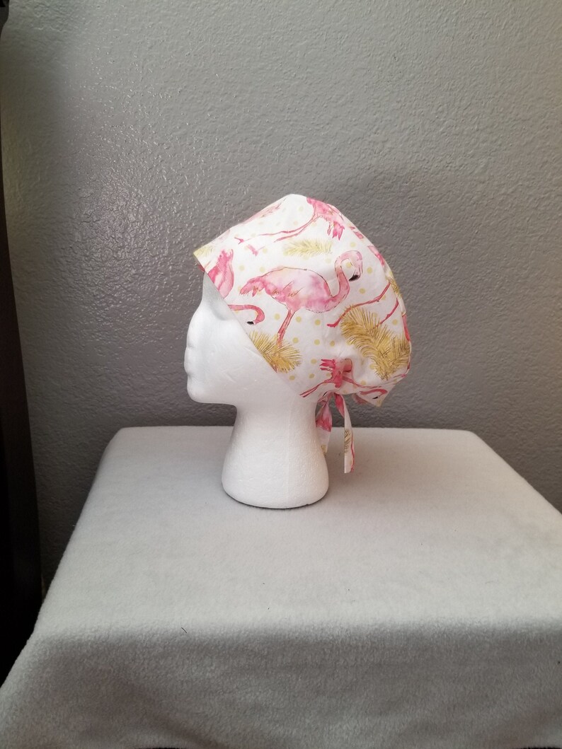 Flamingo Scrub Ht Flamingo Surgical Hat Flamingo Chmo hat Scrub Hat Surgical Hat Chemo hat Chef hat