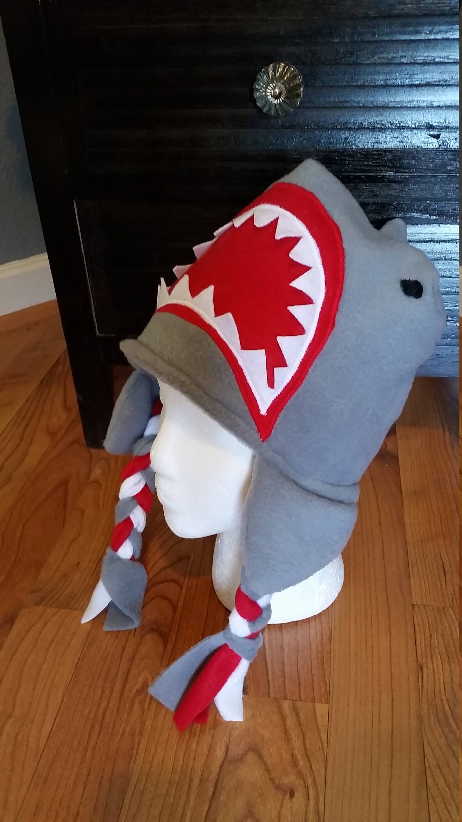 Shark Hat/ Great White Shark Fleece Hat/ Shark Child and Adult Etsy
