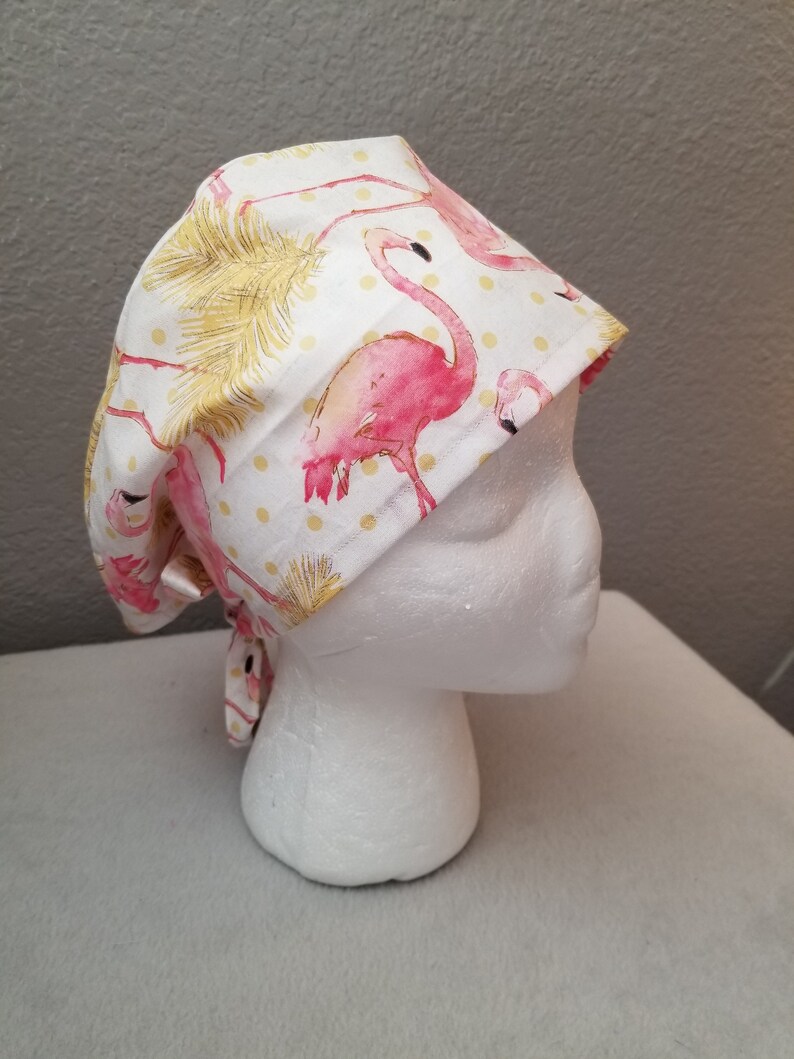 Flamingo Scrub Ht Flamingo Surgical Hat Flamingo Chmo hat Scrub Hat Surgical Hat Chemo hat Chef hat