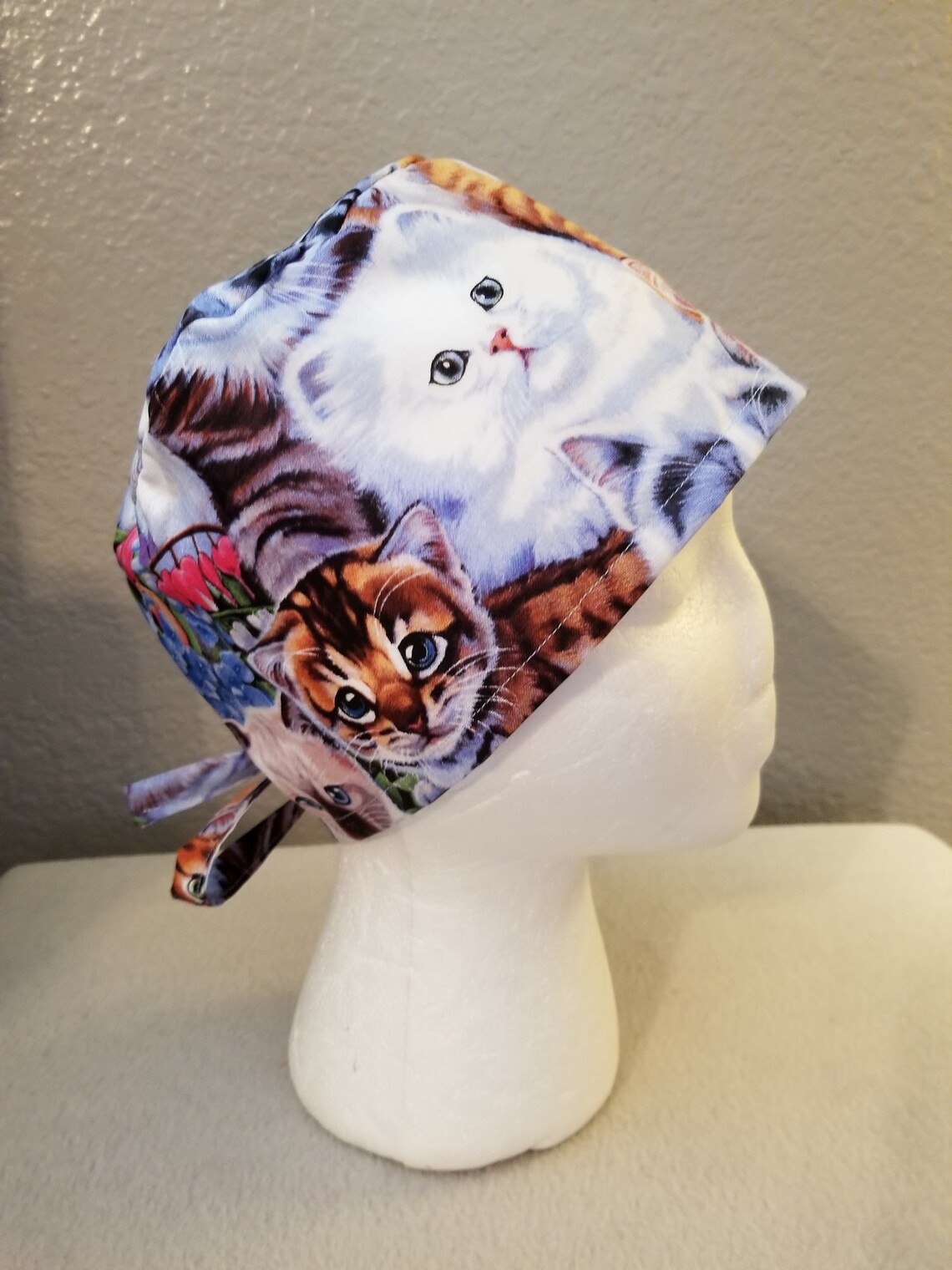 Cat Cluster Scrub Hat/ Unisex Cat Scrub Hat/ Kitten Scrub Hat/ Etsy