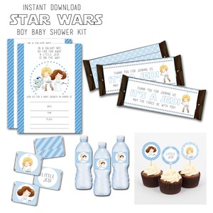 Star Wars Baby-Dusche, Baby Boy Dusche Einladung, Instant Download, Dusche Spiele, Dusche Dekorationen, Sie zu Hause drucken, Luke Skywalker