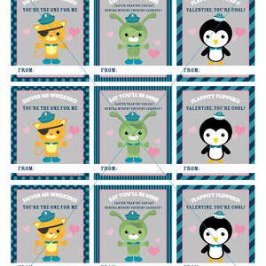Octonauts Instant Download Printable Valentines Day Cards, Kids ...