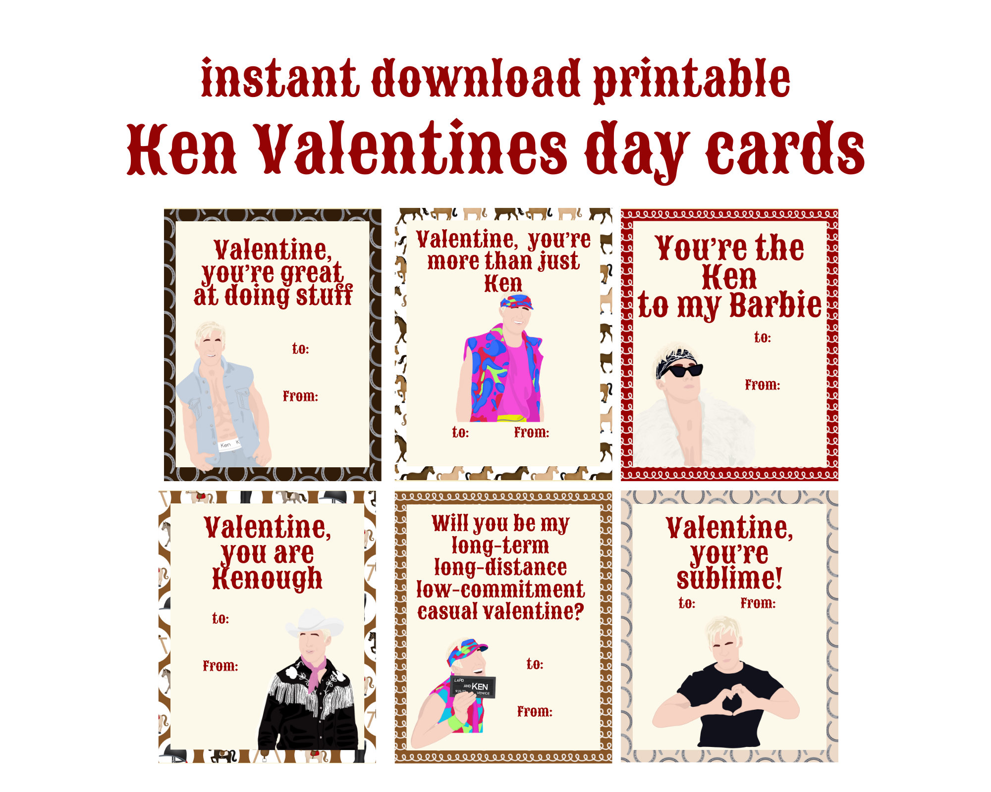 Ken Mojo Dojo Casa House Instant Download Printable Valentines Day ...
