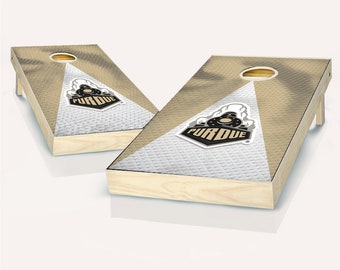 Includes 2 Boards 8 Team Logo Bags and More Choose Your Size and Accessories Purdue Boilermakers Stripe Cornhole Boards Includes 2 Boards 8 Team Logo Bags and More Choose Your Size and Accessories Purdue Boilermakers Stripe Cornhole Boards