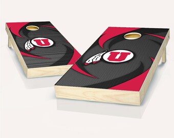 Free shipping Made in USA Utah Utes,corn hole set of 2 decals