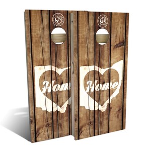 Home in Heart Cornhole Boards - Outdoor Lawn Game - Perfect for Tailgating, Backyard Parties, Gifts - On Sale!