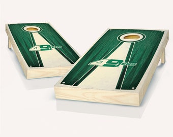 Cornhole Game Set: UNC Charlotte Stained Boards (8 Team Logo Bags)