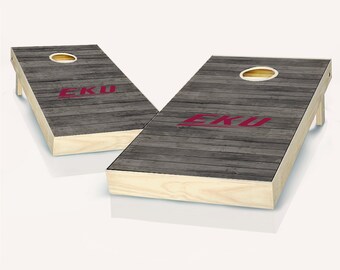 Cornhole Boards Set: Eastern Kentucky Distressed Style - Includes Custom Bags