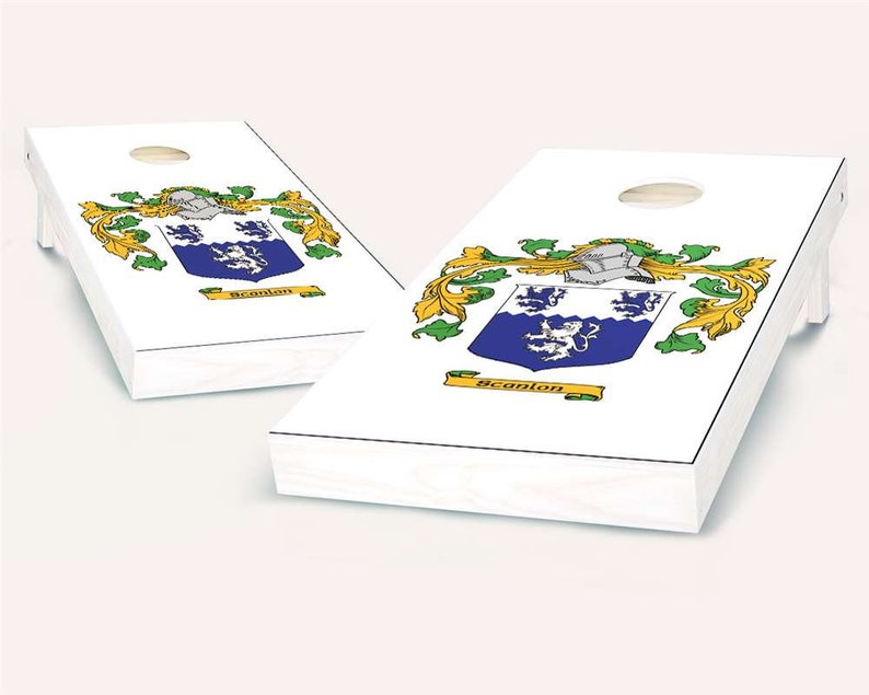 SALE Groom Wedding Personalized Family Crest Cornhole Boards Bachelorette Engagement Bride Gift for Bachelor Family