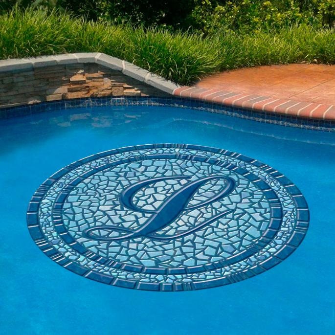 Custom Monogram Pool Mat 2 Sizes Available Easily Decorate Etsy