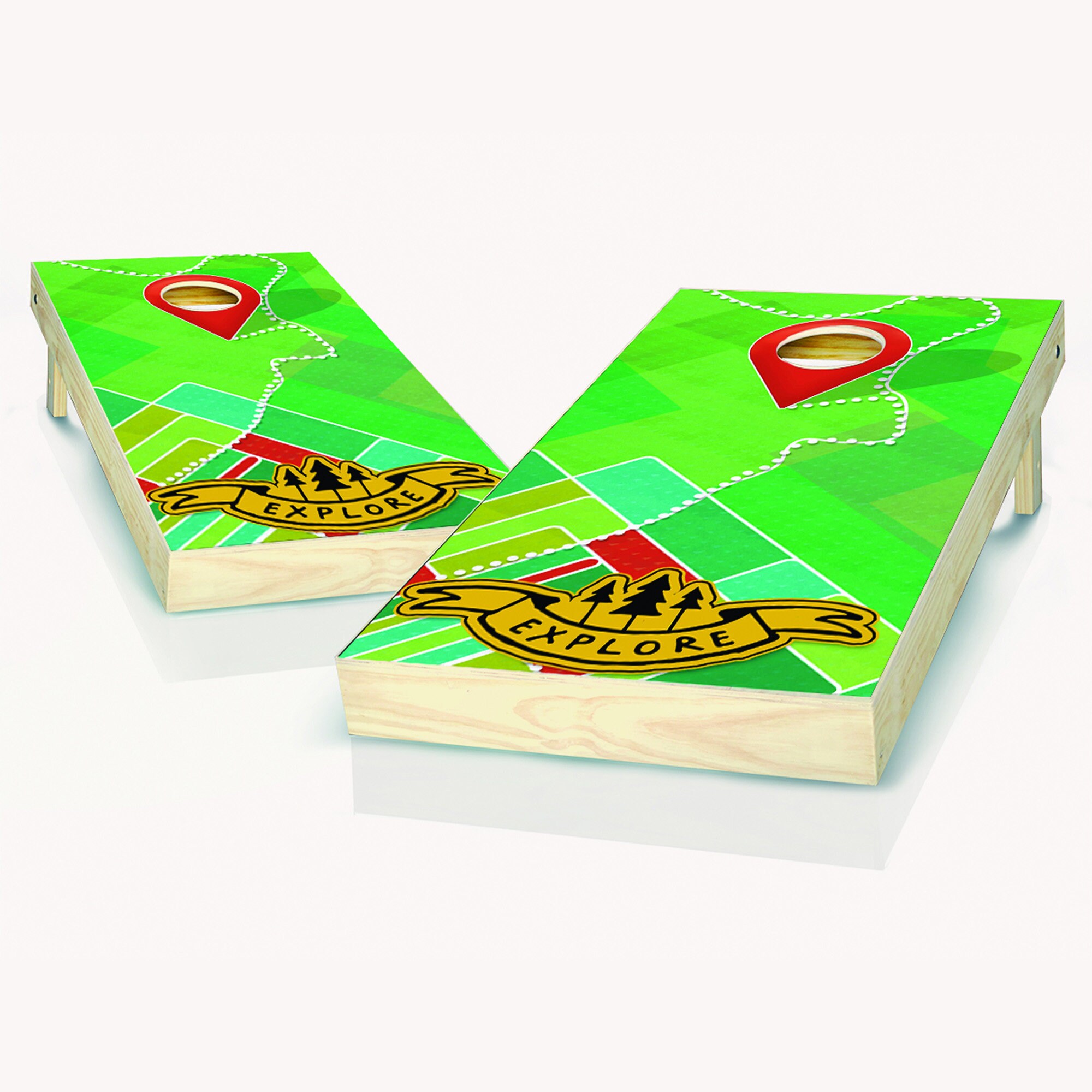 Cornhole Game Set - Portable Boards With Corn-Filled Bags