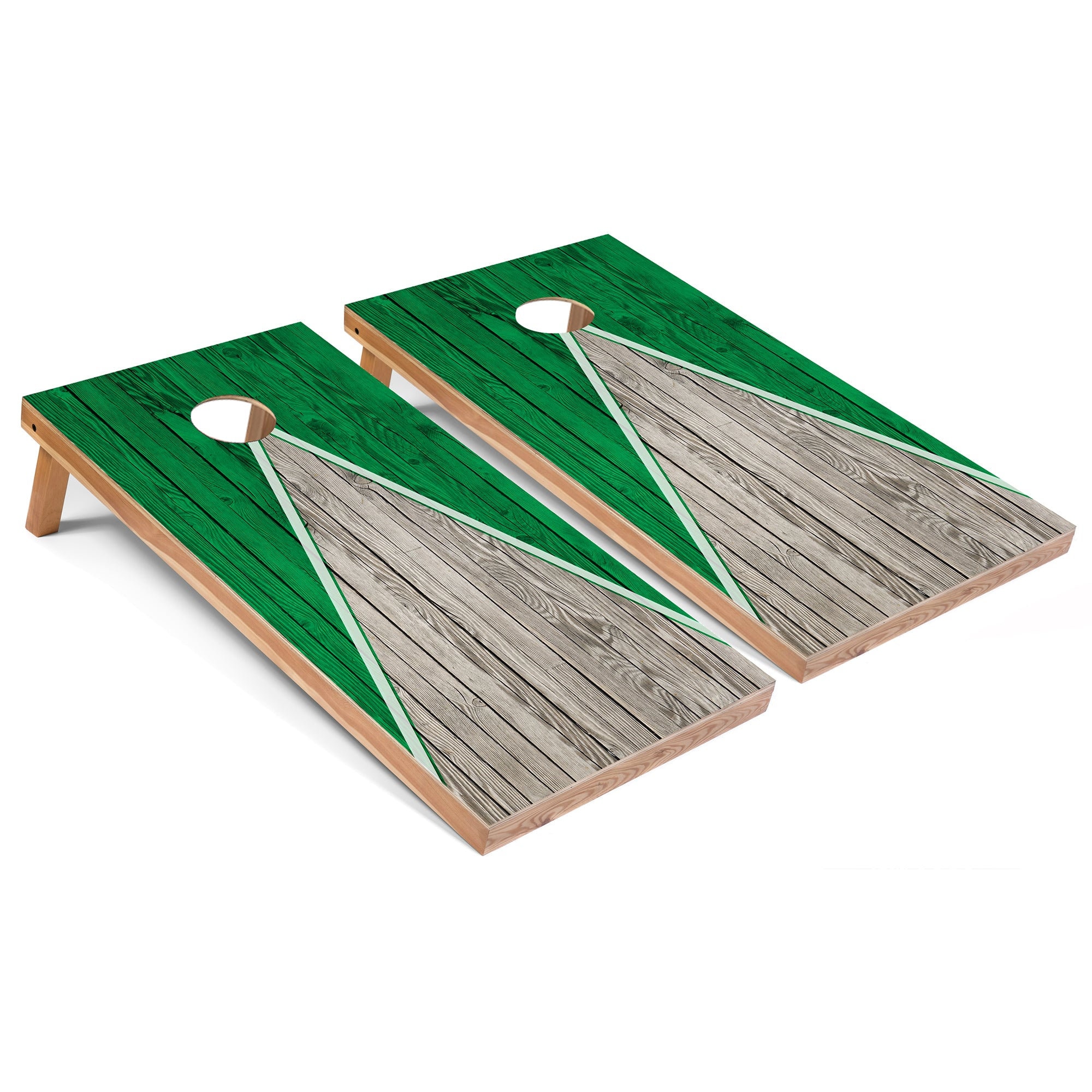 Kelly Green Cornhole Boards - Portable Lawn Game With Matching