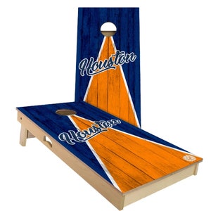 Houston Triangle Baseball Cornhole Boards - Outdoor Lawn Game - Perfect for Tailgating, Backyard Parties, Gifts - On Sale!