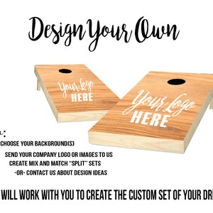 Custom Cornhole Boards - Design Your Own Personalized Outdoor Lawn Game for Gifts, Weddings, Bride, Groom, Engagement, Anniversary, Family