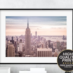 New York Photography Print, NYC Skyline, Empire State, Large Wall Art Print, NYC Photography, Urban Art, New York City Print, Gift for Her