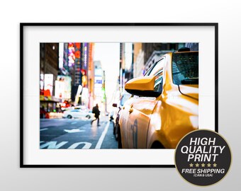 Times Square Yellow Cab Fine Art Photograph