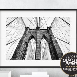 New York Print, New York Photograph, Brooklyn Bridge, Wall Art Print, NYC Photography, Urban Art, New York City Print, Gift for Him,Fine Art