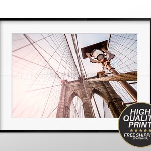New York Wall Art, Brooklyn Bridge, New York Photography, New York Poster, Fine Art Photo, Manhattan Wall Art, Gift for Him, Home Decor, Art