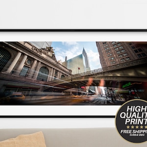 New York City Photography, Manhattan Panoramic Photo, Chrysler Building, Grand Central, Photo Print, Canvas, Fine Art Photo, Large Wall Art