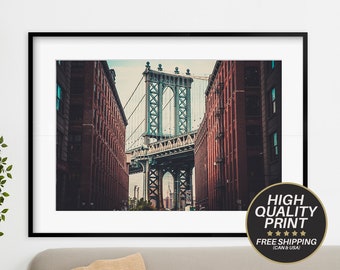 DUMBO Photograph, Manhattan Bridge, Brooklyn NYC Art Print, New York Photography, Large Wall Art, Urban Architecture Print, Julien Bastide