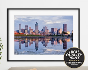 Photo of Montreal to be Framed, Photo Skyline of Montreal, Fine Art Street Photography, Large Wall Art, Montreal Photography, Julien Bastide