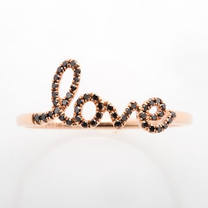 Black Diamond LOVE ring image 1