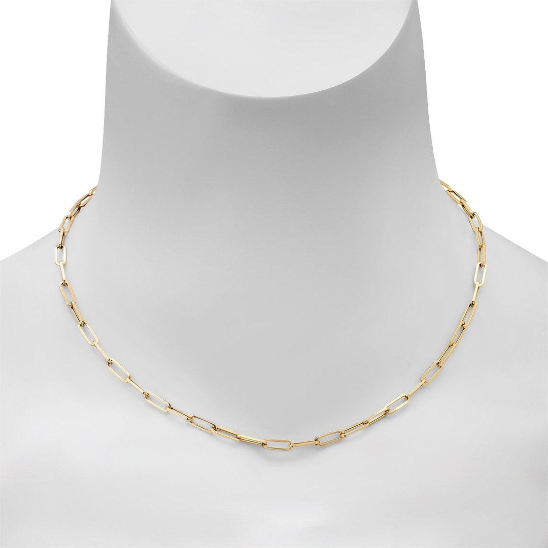 Paper Clip Gold Necklace, Gold Necklace, Chain Necklace Necklace, Gold  Jewelry, Gold Necklace for Women – Sandra Erden Jewelry