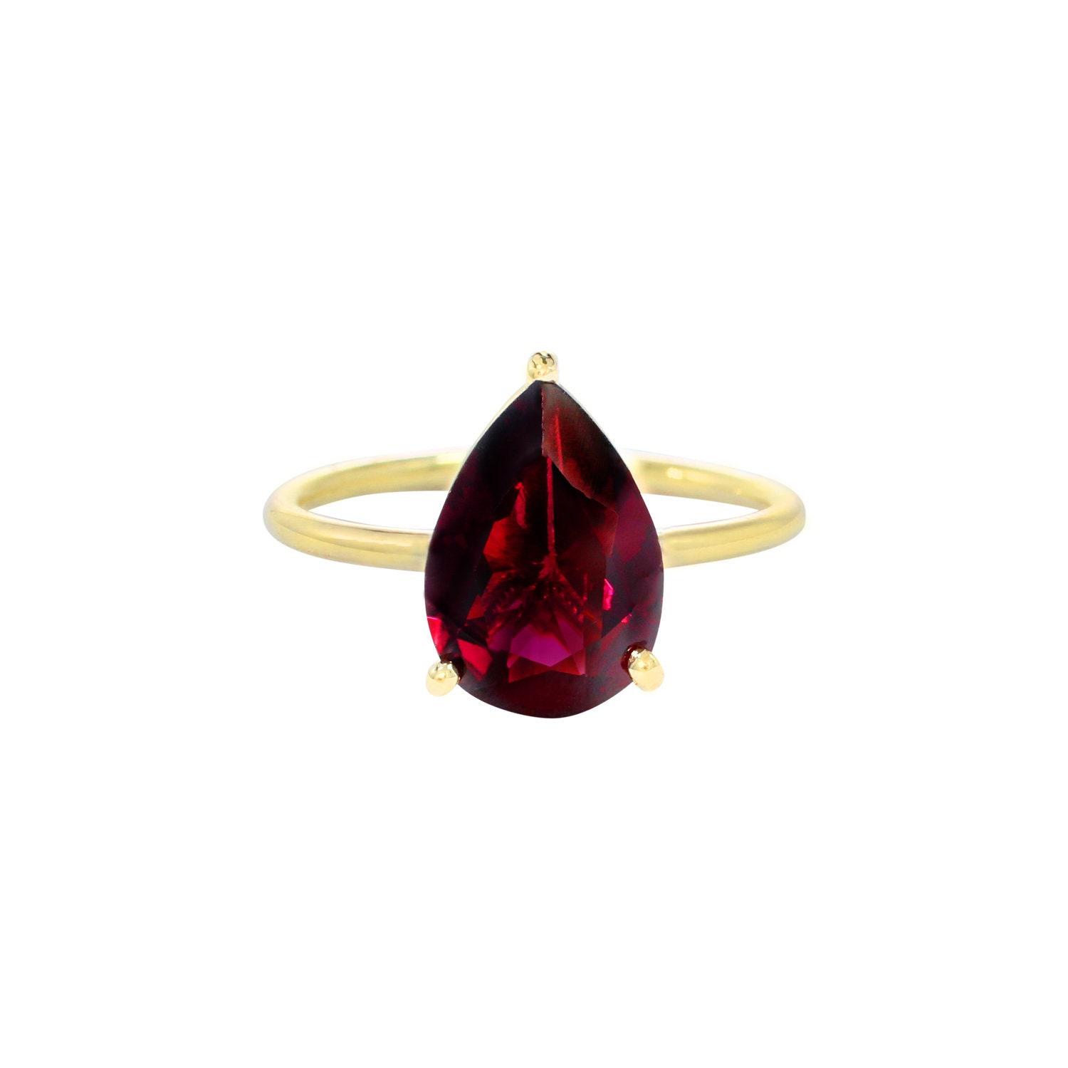Garnet pear best sale ring
