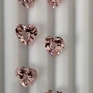 1.05 Cts. Heart Morganite Diamond Ring image 5