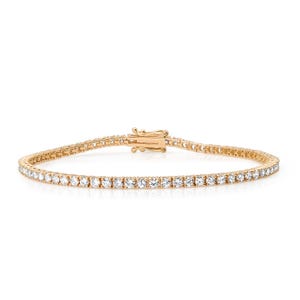 Pulsera de tenis de diamantes naturales TCW de 2,63 ct. / Pulsera de lujo / Regalo para ella / Unisex