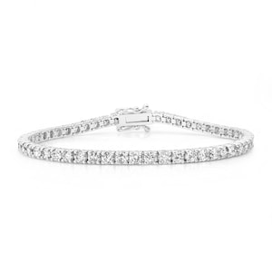 Pulsera de tenis con diamantes naturales de 3 mm, peso total de 5,69 ct. / Pulsera de lujo / Regalo para ella / 18 quilates