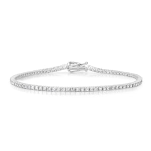 Natural Diamond Tennis Bracelet TCW 1.26 ct. / Luxury Bracelet / Gift for Her